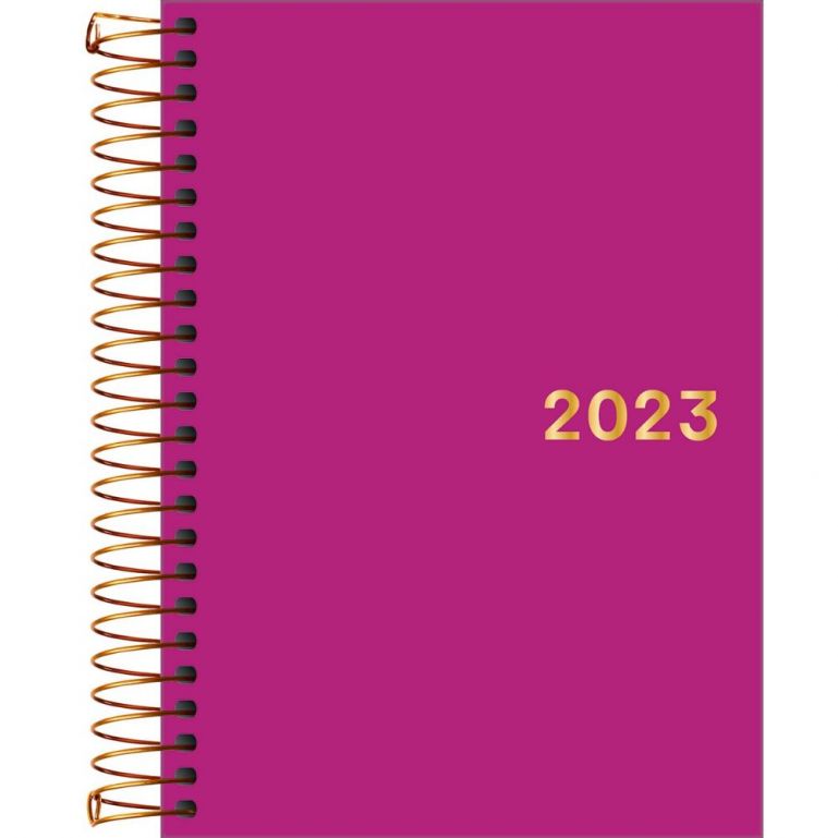 Agenda Executiva Espiral Diária 12,9x18,7cm Napoli Feminina 2023 Tilibra Escritório