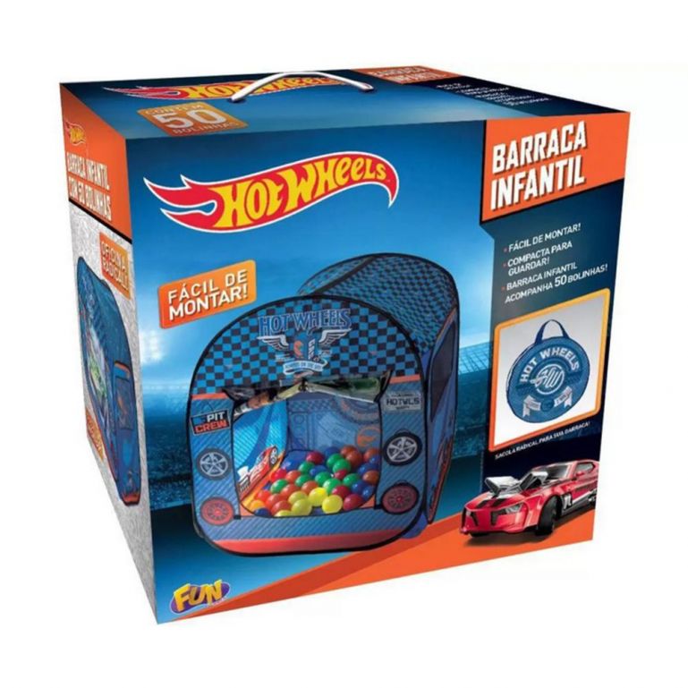 Barraca Infantil Hot Wheels Com 50 Bolinhas - Fun