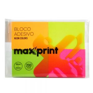 Bloco Adesivo Neon 38x50 - Maxprint