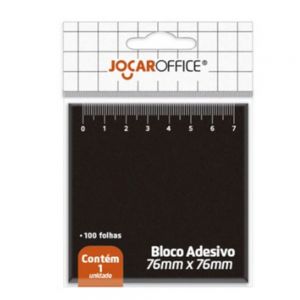 Bloco Adesivo Preto Com Régua 76mmx76mm 100 Folhas - Jocar Office