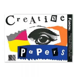 Bloco de Papel Creative Papers A4 Com 48 Folhas 8 Cores Foroni Atividades Pedagógicas Com Técnicas de Dobradura Recorte e Colagem