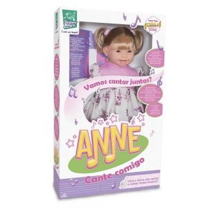 Boneca Anne Cante Comigo Com Cabelo - Super Toys