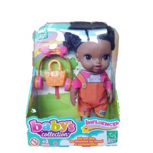 Boneca Babys Collection Influencer Negra - Super Toys