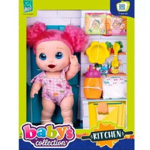 Boneca Babys Collection Kitchen Papinha - Super Toys