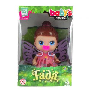 Boneca Babys Collection Mini Fada Morena - Super Toys