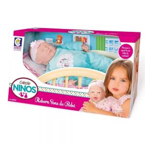 Boneca Ninos Reborn Sons de Bebê - Cotiplás