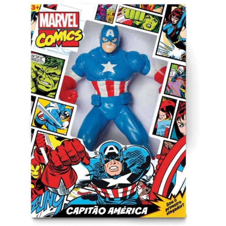 Boneco Capitao America Comics 49 Cm - Mimo Brinquedos