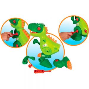 Brinquedo Dinossauro T-rex Com Som Maral Na Caixa Com Chave e Parafuso