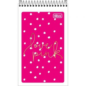 Caderneta Espiral Capa Flexível Aa 60 Folhas Love Pink Capa 02 -tilibra
