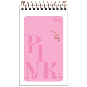 Caderneta Espiral Love Pink 60 Folhas - Tilibra