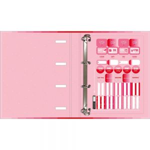 Caderno Argolado Universitário Cartonado Com Elástico Love Pink 80 Folhas Capa 02 - Tilibra