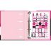 Caderno Argolado Universitário Cartonado Com Elástico Love Pink 80 Folhas - Tilibra