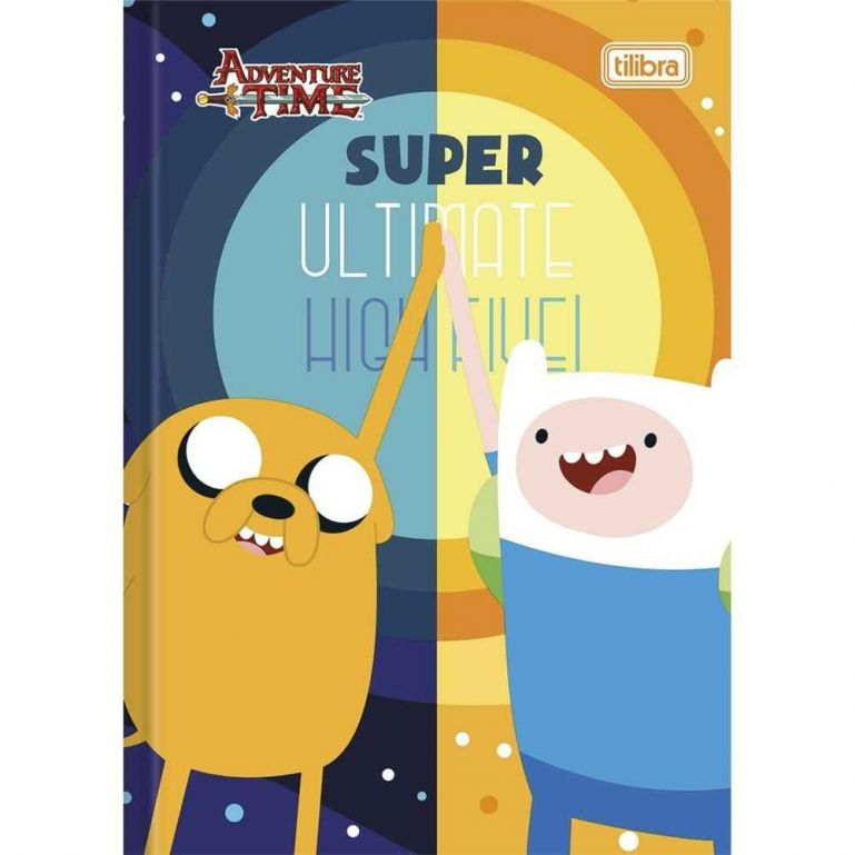 Caderno Brochura Capa Dura 1/4 Adventure Time 96 Folhas Capa 04 (pequeno)- Tilibra