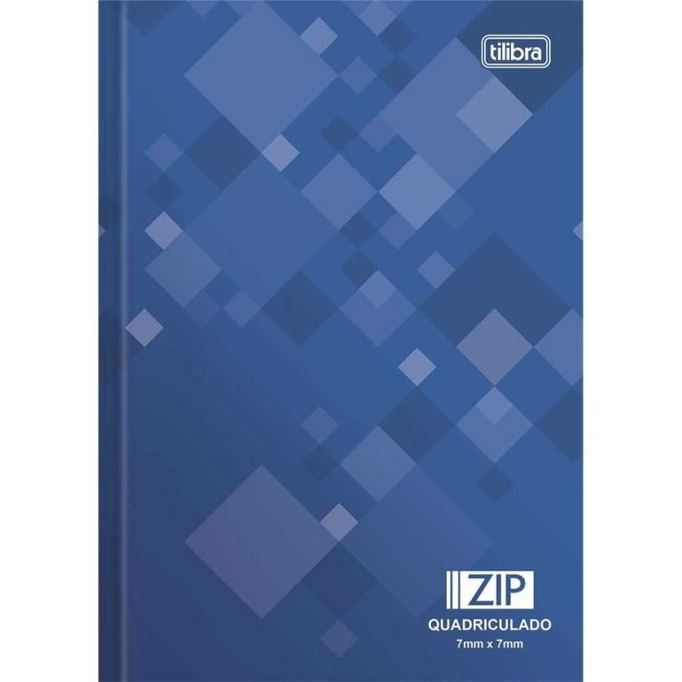 Caderno Brochura Capa Dura 1/4 (pequeno) Quadriculado 7x7mm Zip Capa 02 -tilibra