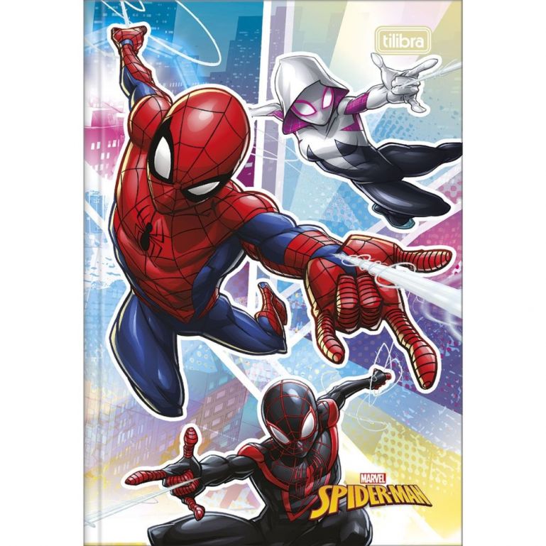 Caderno Brochura Capa Dura 1/4 Spider-man 48 Folhas Tilibra