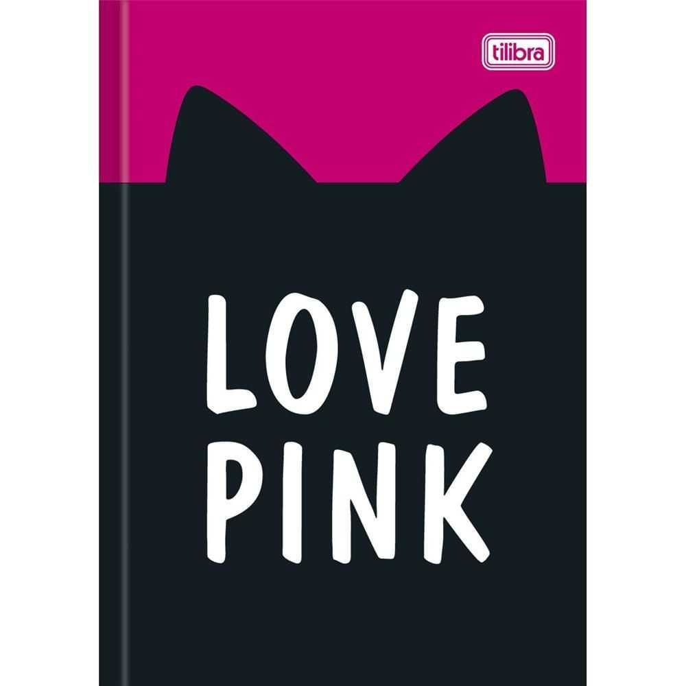 Caderno Brochura Capa Dura 1/4 (pequeno) Top Love Pink 48 Folhas Capa 01-tilibra