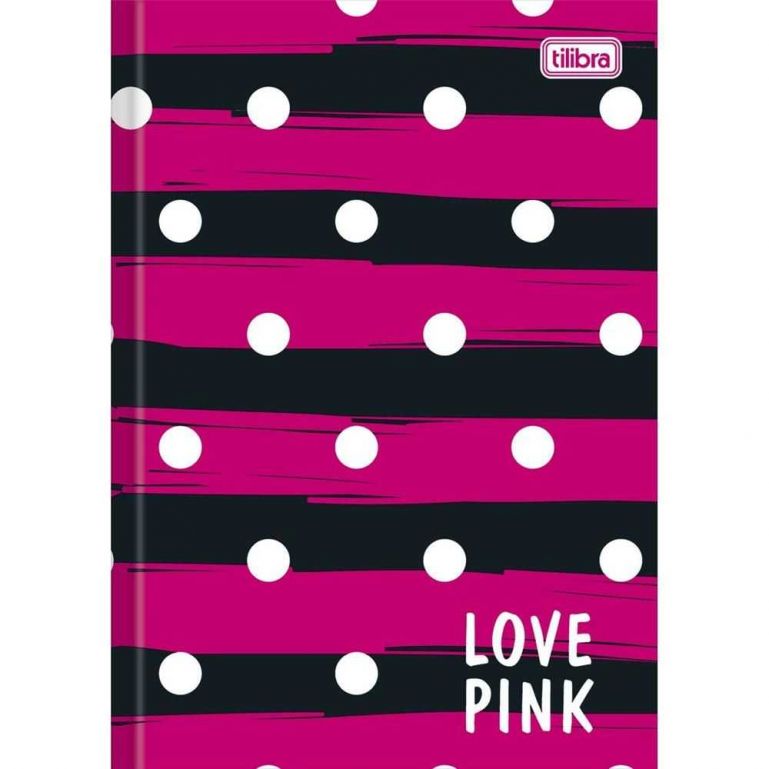 Caderno Brochura Capa Dura 1/4 Top Love Pink 48 Folhas Capa 04 (pequeno)- Tilibra