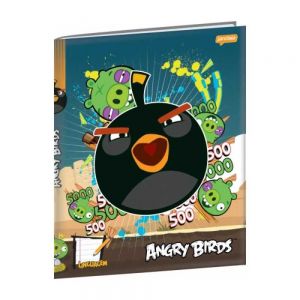 Caderno Brochura Capa Dura 190x248 Linguagem Angry Birds 40 Folhas- Jandaia