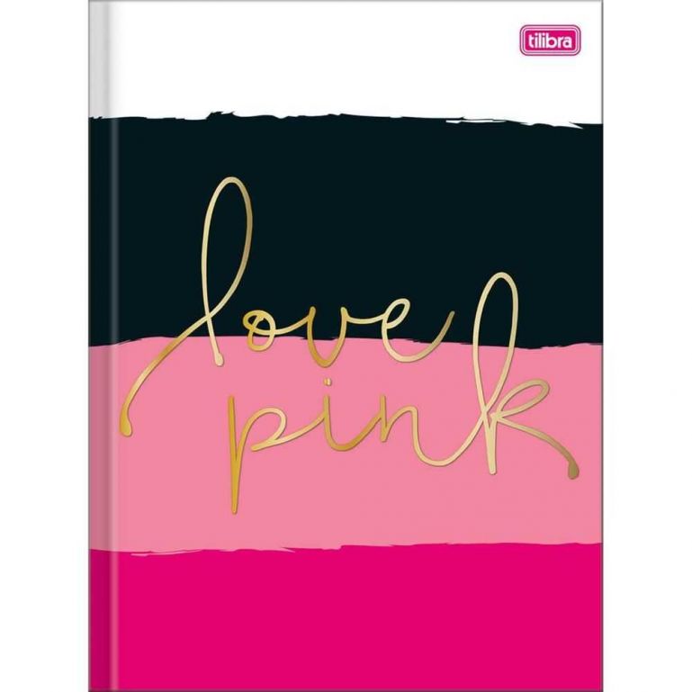 Caderno Brochura Capa Dura Universitário 48 Folhas Love Pink Capa 04 - Tilibra