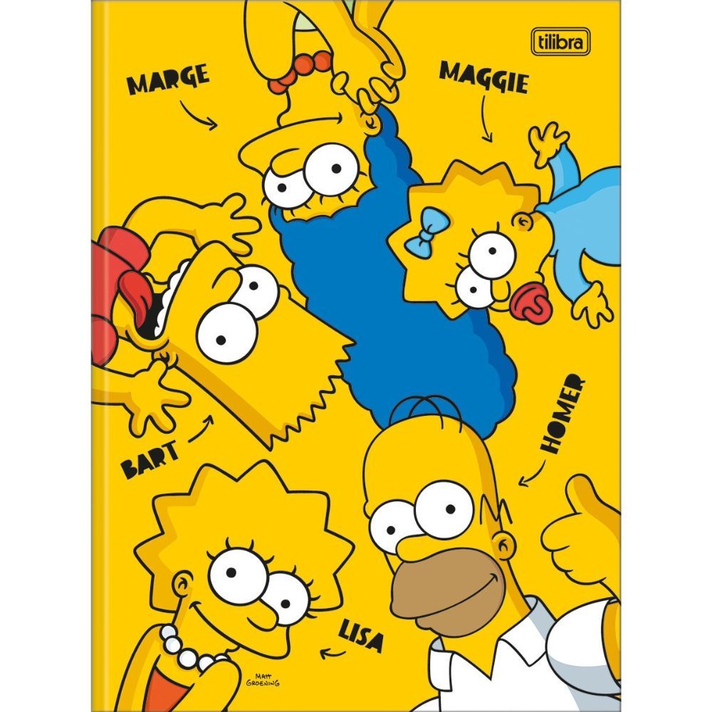 Caderno Brochura Capa Dura Universitário 80 Fls Simpsons Capa 02 - Tilibra