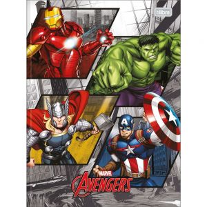 Caderno Brochura Capa Dura Universitário Avengers 48 Folhas Tilibra