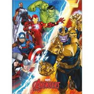 Caderno Brochura Capa Dura Universitário Avengers 48 Folhas Tilibra