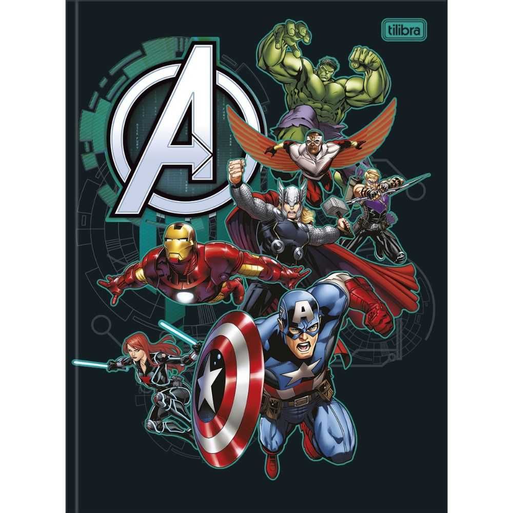 Caderno Brochura Capa Dura Universitário Top 48 Folhas Avengers Capa 04 - Tilibra