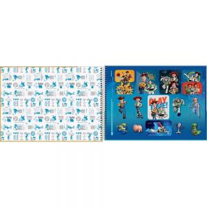 Caderno Cartografia Capa Dura 80 Folhas Toy Story4 Capa 01 - Tilibra