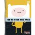 Caderno Espiral Capa Dura Universitário 1 Matéria 96 Folhas Adventure Time Capa 03 - Tilibra