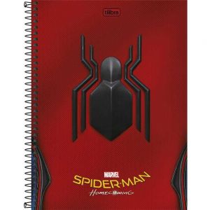 Caderno Espiral Capa Dura Universitário 1 Matéria 96 Folhas Spider Man Capa 01 - Tilibra