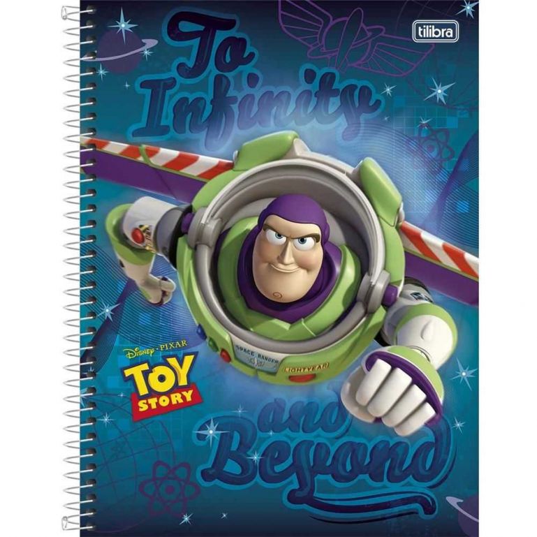 Caderno Espiral Capa Dura Universitário 1 Matéria 96 Folhas Toy Story Capa 01 - Tilibra