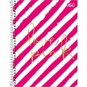 Caderno Espiral Capa Dura Universitário  10 Matéria 200 Fls Love Pink 04 - Tilibra