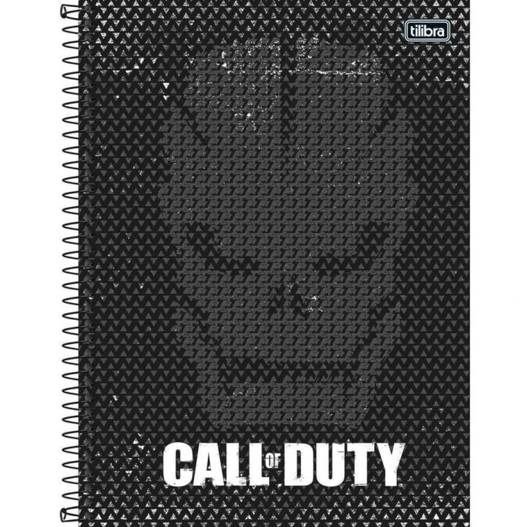 Caderno Espiral Capa Dura Universitário 16 Matéria 256 Folhas Call Of Duty Capa 01 - Tilibra