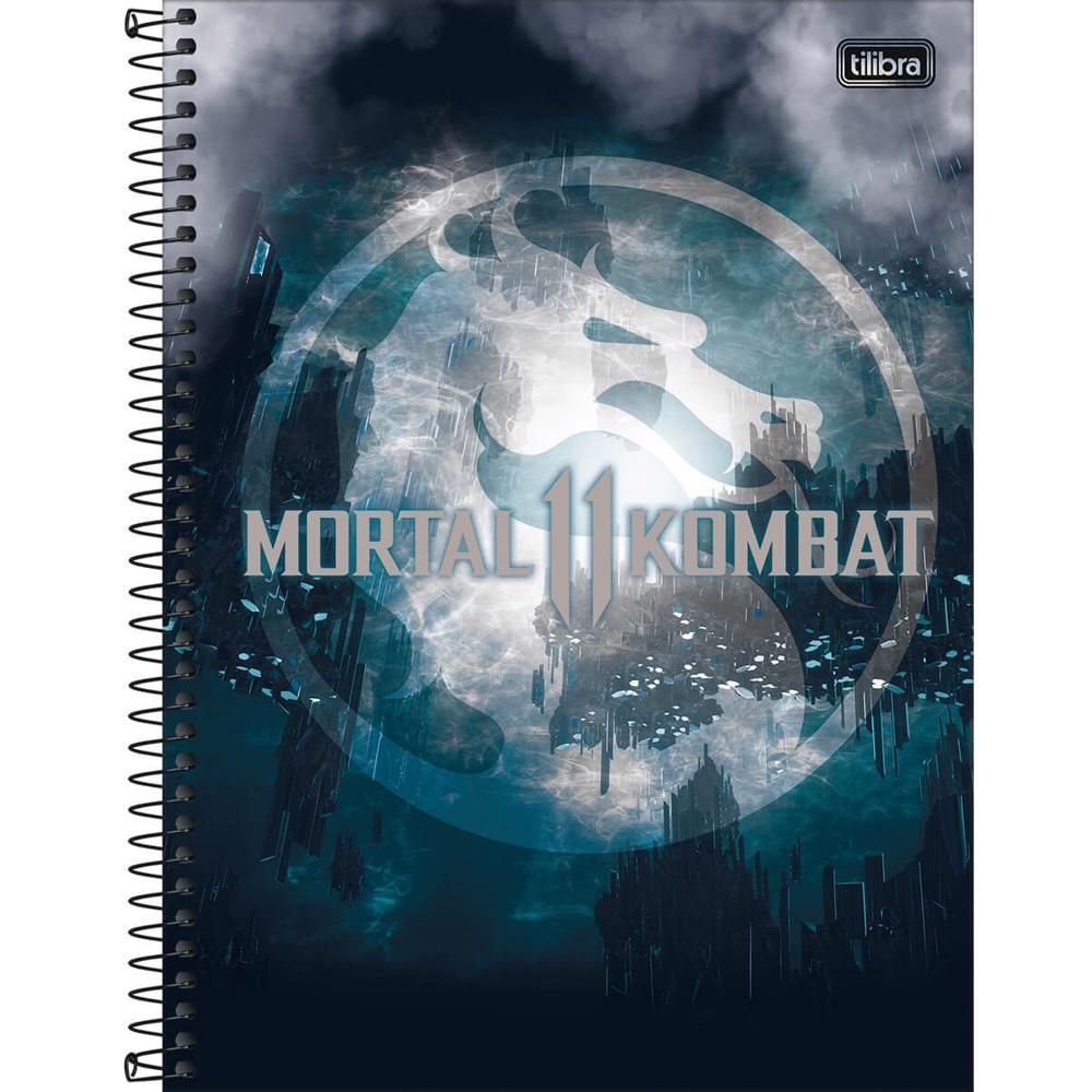 Caderno Espiral Capa Dura Universitário 16 Matéria 256 Folhas Mortal Kombat Capa 01 - Tilibra