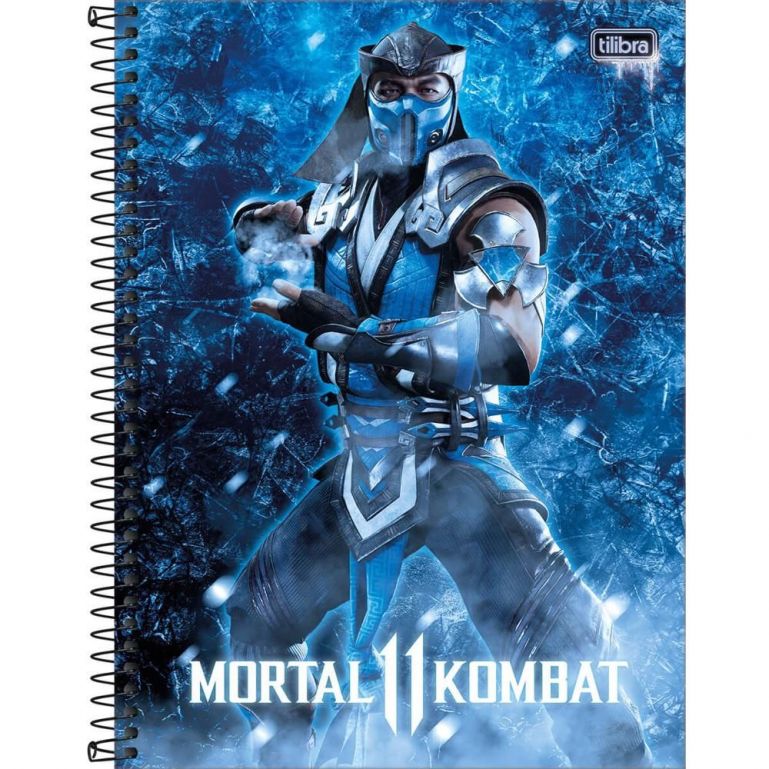Caderno Espiral Capa Dura Universitário 16 Matéria 256 Folhas Mortal Kombat Capa 02 - Tilibra