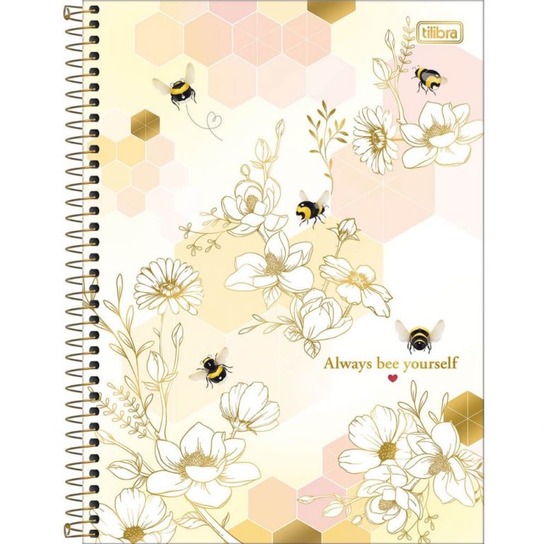 Caderno Espiral Capa Dura Universitário Honey Bee 1 Matéria - Tilibra