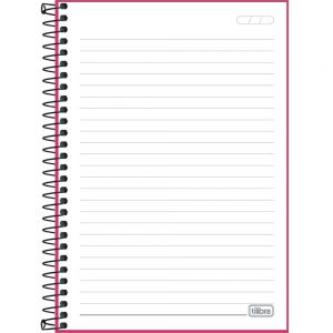 Caderno Espiral Capa Plástica 1/4 Com Pauta Neon Pink 80 Folhas - Tilibra