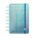 Caderno Inteligente Azul Holográfico A5 80 Folhas