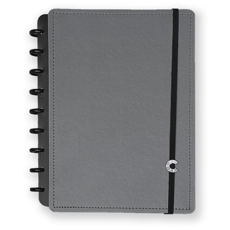 Caderno Inteligente Basic Grey Médio 80 Folhas