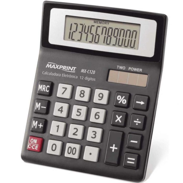 Calculadora de Mesa 12 Dígitos Mx-c120 - Maxprint
