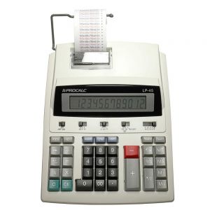 Calculadora de Mesa Para Impressão 12 Dígitos Profissional Compacta Com Bobina Lp45 Bivolt Procalc