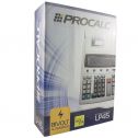 Calculadora de Mesa Para Impressão 12 Dígitos Profissional Compacta Com Bobina Lp45 Bivolt Procalc