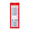 Caneta Fine Pen 0.4mm Kit Com 4 Cores Pastel Faber Castell