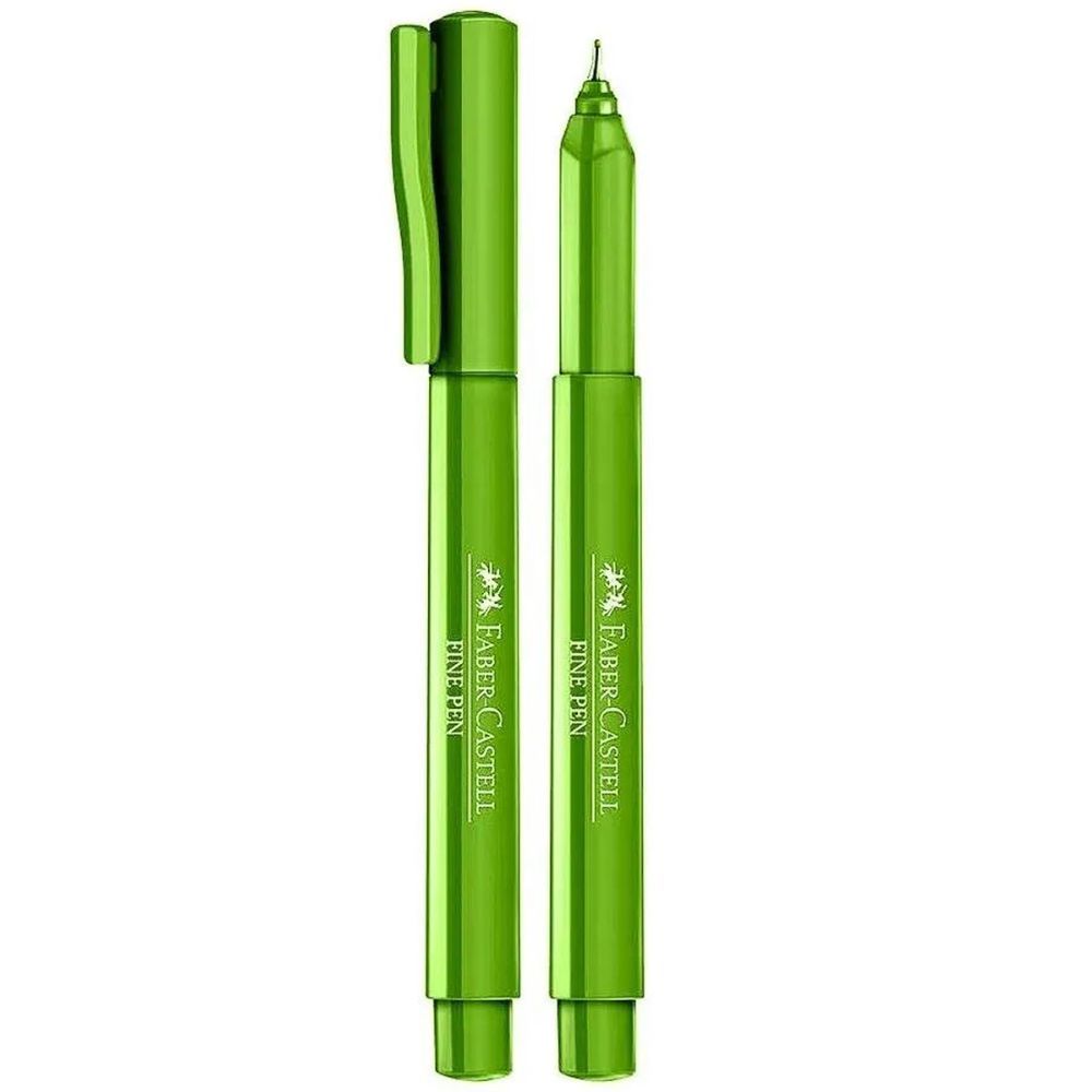 Caneta Fine Pen 0.4mm Verde Folha Faber Castell
