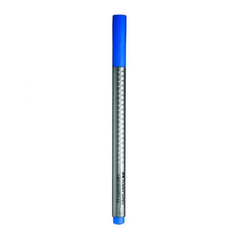 Caneta Grip Finepen 0.4 Ponta Ultra Fina Azul Claro - Faber Castell