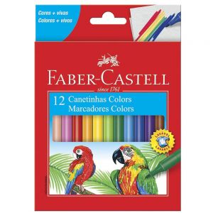 Canetinhas Hidrográfica Colors 12 Cores Faber Castell