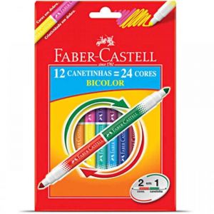 Caneta Hidrografica Bicolor 12/24 - Faber Castell