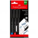 Caneta Supersoft Pen 1.0mm Ponta Media 3 Cores Faber Castell