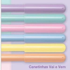 Canetinhas Hidrográfica Vai e Vem 6 Cores Tons Pastel - Faber Castell