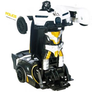Carro Com Controle Remoto Robo Changebot Branco - Polibrinq